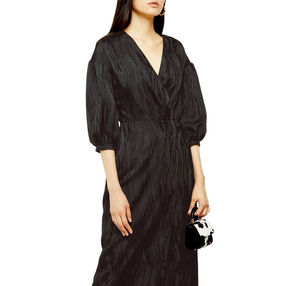 Topshop Midi Jacquard Wrap Dress